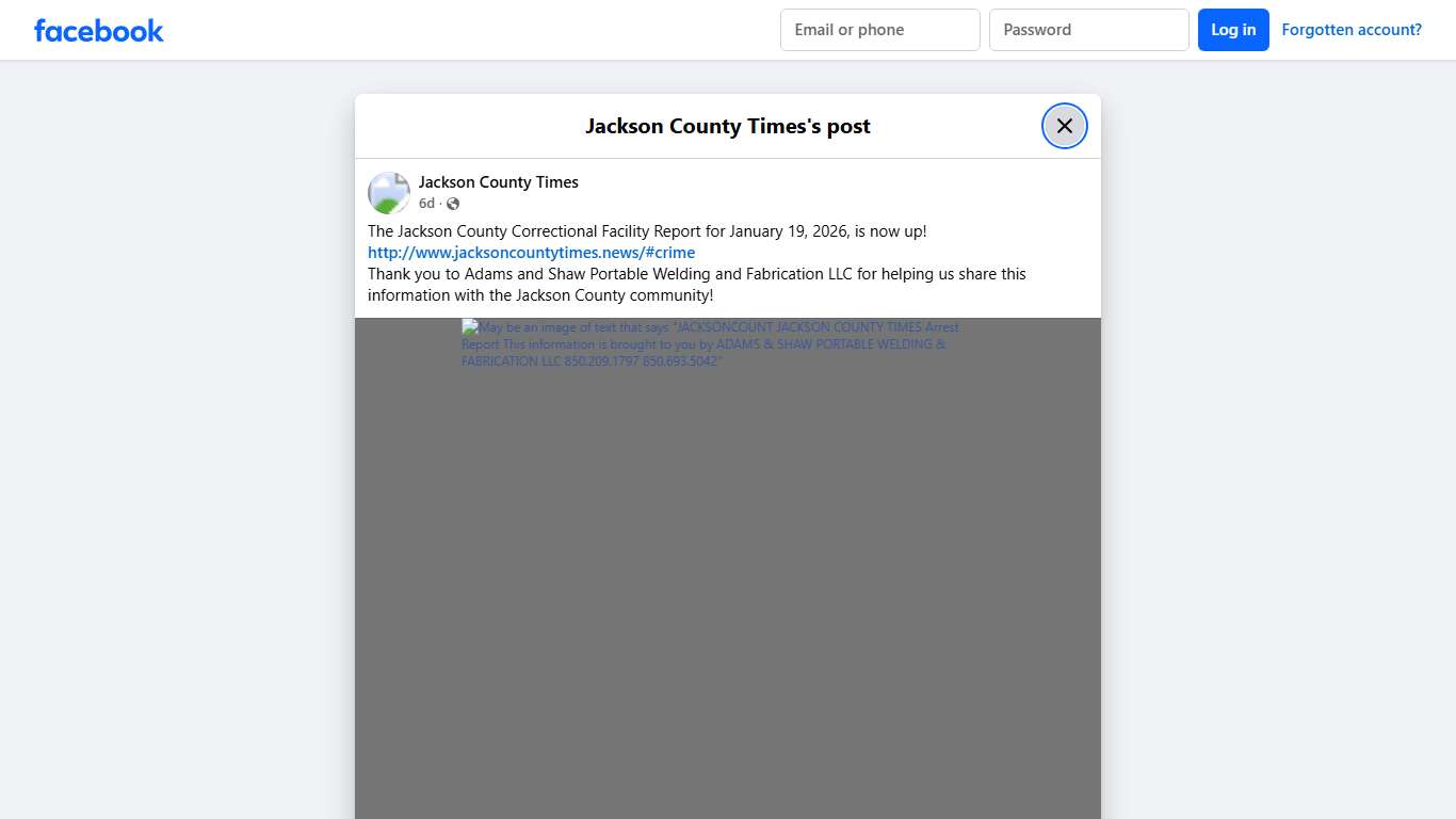 The Jackson County Correctional... - Jackson County Times Facebook