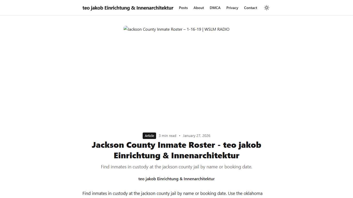 Jackson County Inmate Roster - teo jakob Einrichtung & Innenarchitektur